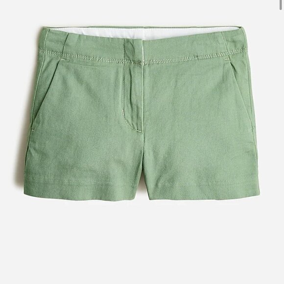 J. Crew Crewcuts Girls Frankie shorts chino K9464 Green 14 - Picture 1 of 5